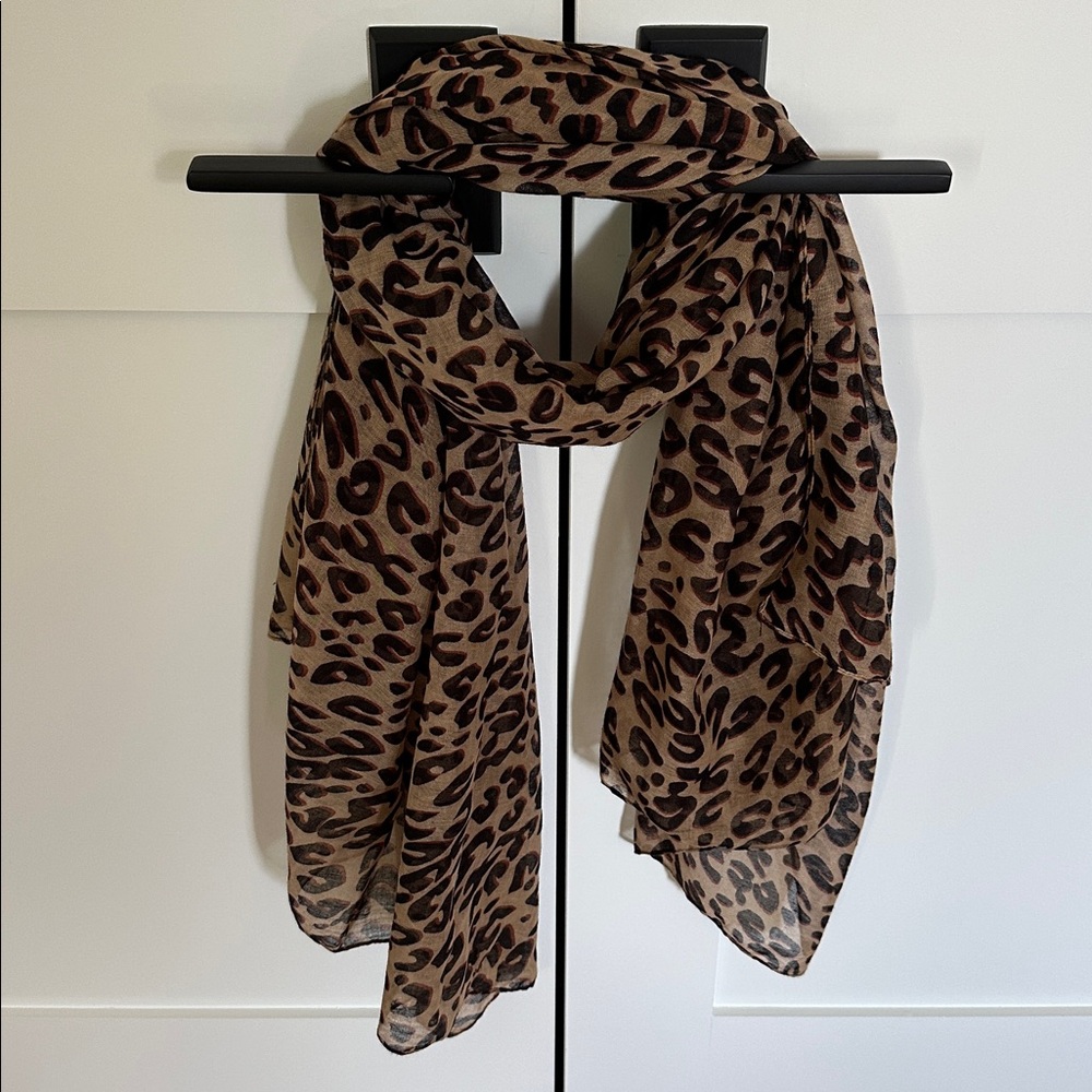 Leopard Print Scarf, Sarong or Pareo